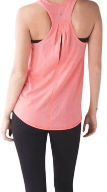 LULULEMON ATHLETICA Salute The Sun Singlet II Heathered Very Light Flare Size 10